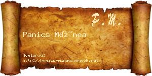 Panics Mínea névjegykártya
